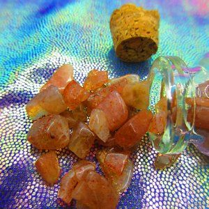 Sunstone Gemstone Chips In A Bottle Embellishments Natural Semi Precious